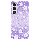 Lavender Cherry Blossom Glitter Samsung Case