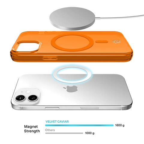 Neon Orange Clear iPhone Case