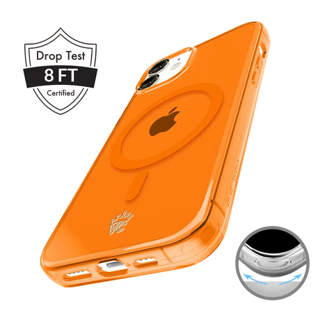 Neon Orange Clear iPhone Case