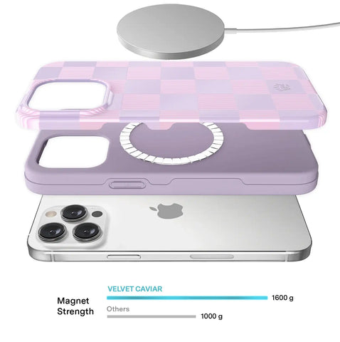 Lilac Vibe Checkered iPhone Case