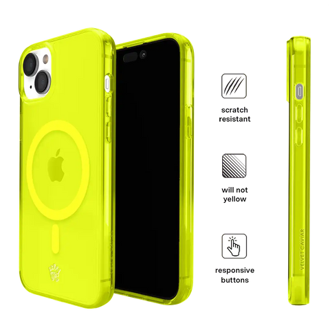 Neon Yellow Clear iPhone Case