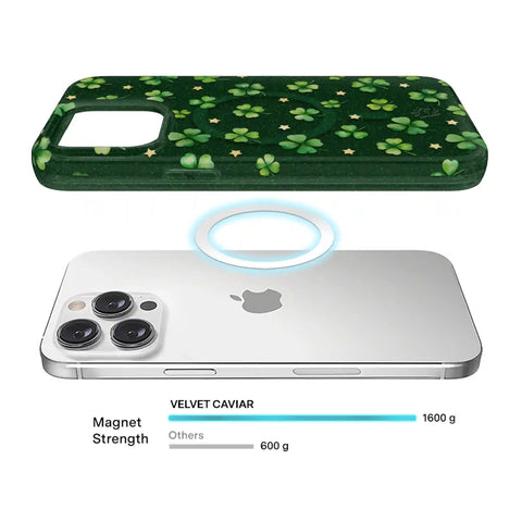Lucky Clover Glitter iPhone Case