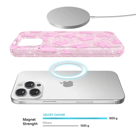 Ghosted Pink Glitter iPhone Case