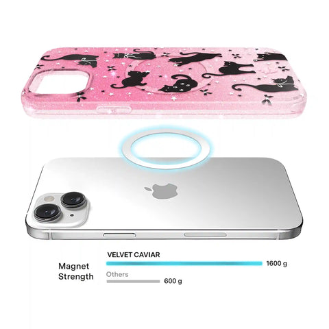 Lucky Kittens Glitter iPhone Case