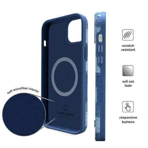 Denim Vibe Checkered iPhone Case