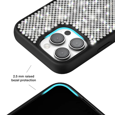 Black Caviar Crystals iPhone Case