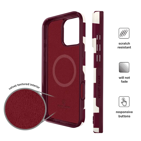 Burgundy Vibe Check iPhone Case