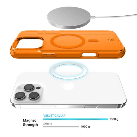 Neon Orange Clear iPhone Case