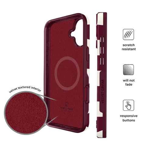 Burgundy Vibe Check iPhone Case