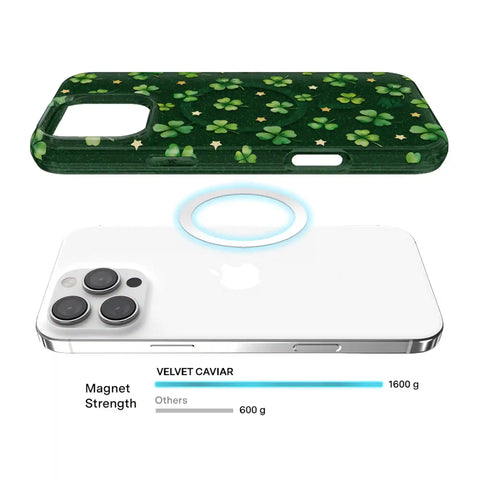 Lucky Clover Glitter iPhone Case