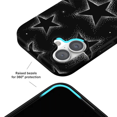 Crystal Chrome Stars iPhone Case