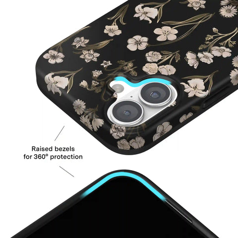 Nightbloom Gold Chrome Floral iPhone Case