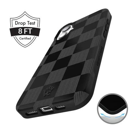 Noir Vibe Checkered iPhone Case
