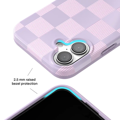 Lilac Vibe Checkered iPhone Case