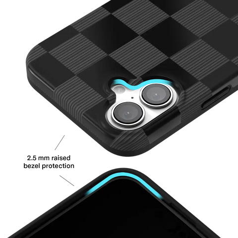 Noir Vibe Checkered iPhone Case