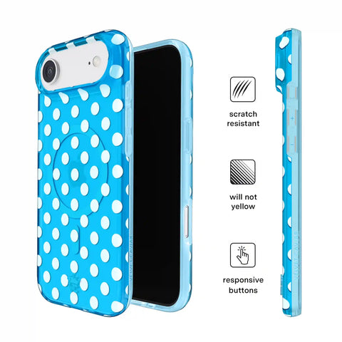 Aquamarine Polka Dot iPhone Case