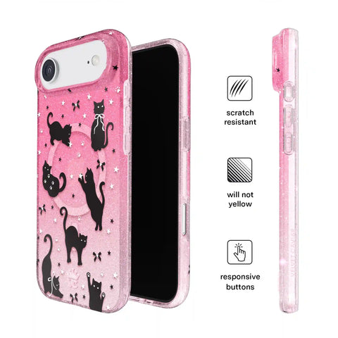 Lucky Kittens Glitter iPhone Case