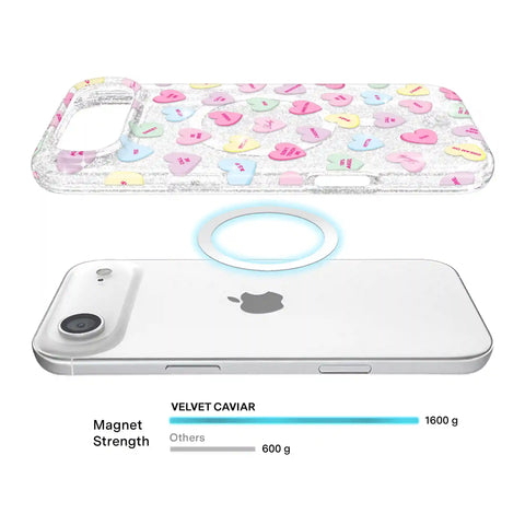 Sweet Hearts Glitter iPhone Case