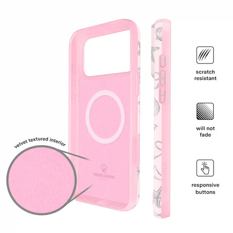 Pink Coastal Seashells iPhone Case