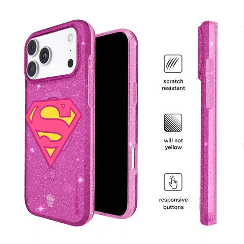 Supergirl Stardust Glitter iPhone Case