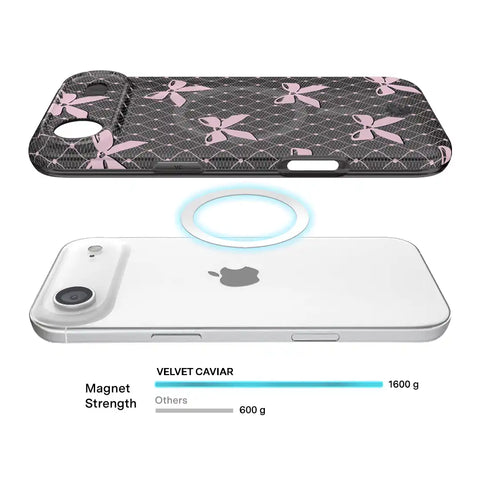 Lacy Pink Bows iPhone Case