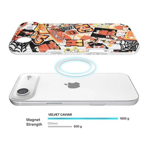 Snoopy Halloween Varsity Glitter iPhone Case
