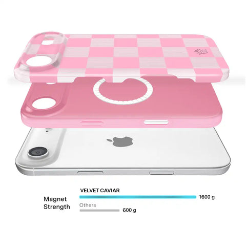 Pink Vibe Checkered iPhone Case