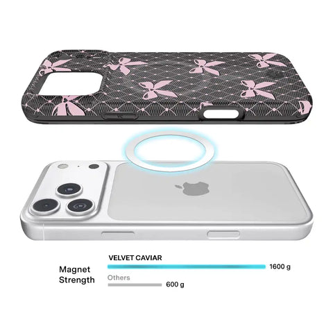 Lacy Pink Bows iPhone Case