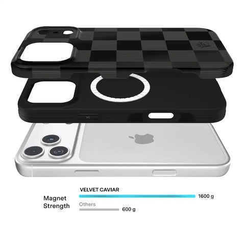 Noir Vibe Checkered iPhone Case