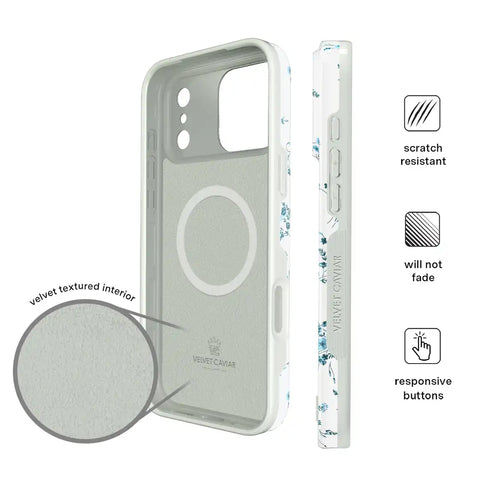 French Blue Floral iPhone Case