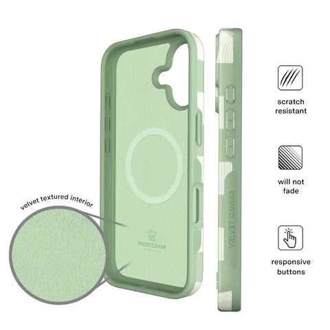 Pistachio Vibe Checkered iPhone Case