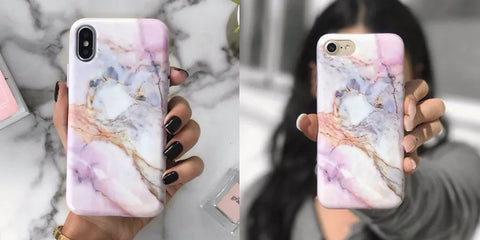 Violet Sky Marble iPhone Case