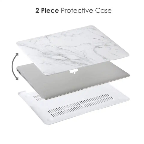White Marble MacBook Case