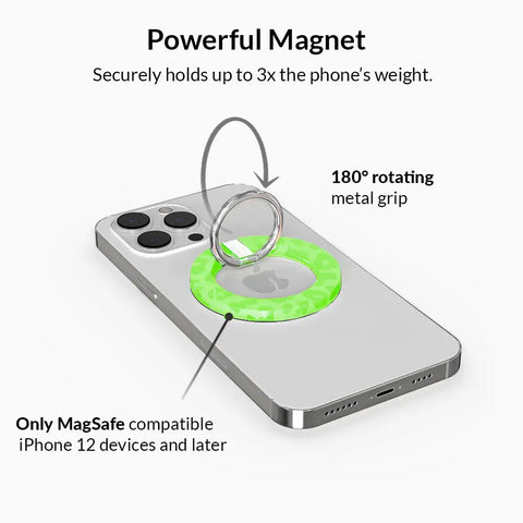 Key Lime Leopard MagSafe Grip Ring