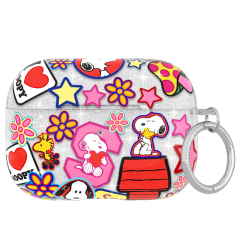 Snoopy Patchwork Glitter AirPod Case