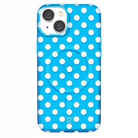 Aquamarine Polka Dot iPhone Case