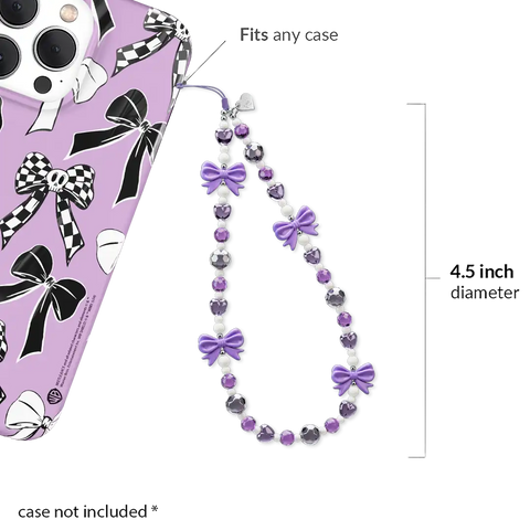 Purple Bows Phone Charm
