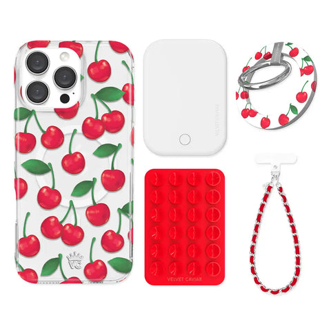 Very Cherry iPhone Bundle Set - Grip