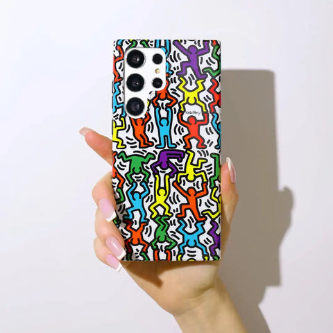 Keith Haring Rainbow Dancers Samsung Case