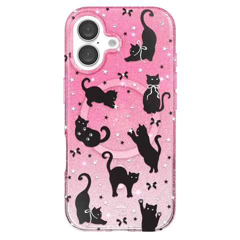 Lucky Kittens Glitter iPhone Case