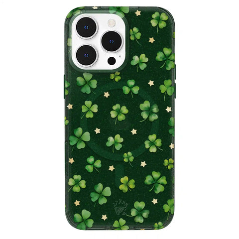 Lucky Clover Glitter iPhone Case