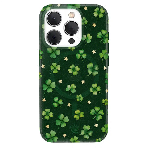 Lucky Clover Glitter iPhone Case