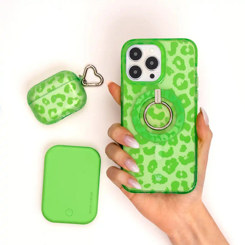 Key Lime Leopard MagSafe Grip Ring