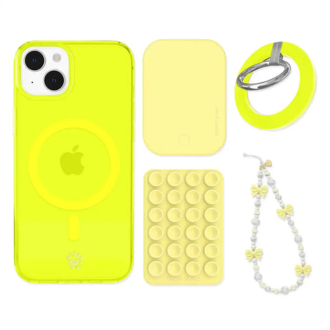 Neon Yellow iPhone Bundle Set - Grip