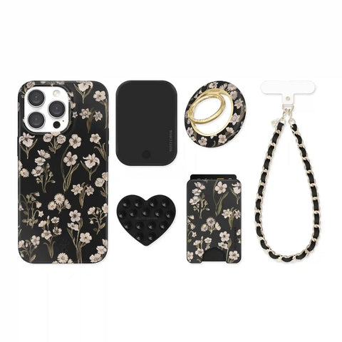 Nightbloom Gold Chrome Floral iPhone Bundle Set