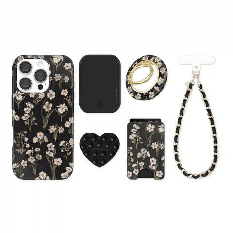 Nightbloom Gold Chrome Floral iPhone Bundle Set