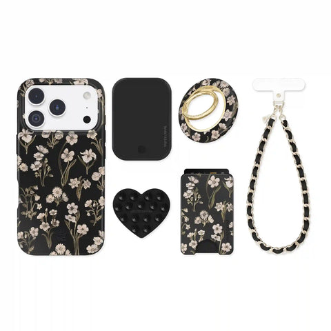 Nightbloom Gold Chrome Floral iPhone Bundle Set