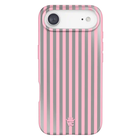 Pink Chrome Stripes iPhone Case