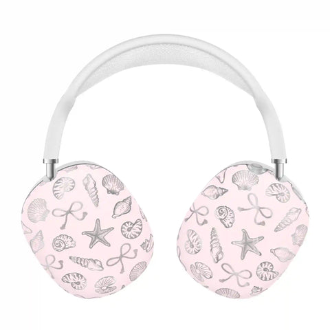 Pink Coastal Seashells AirPod Max Case