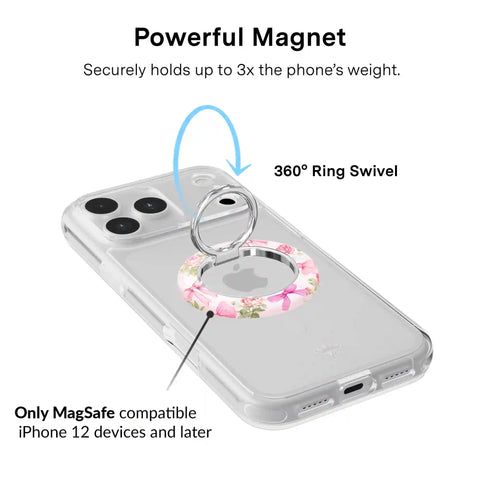 Posie Pink Bow MagSafe Grip Ring